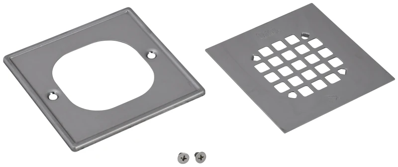 130 Series Polished Stainless Steel Square Shower Drain Strainer With Ring