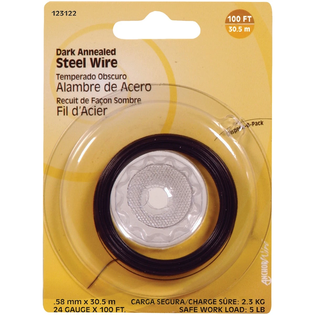 100 Ft. 24 Ga. Dark Annealed Steel General Purpose Wire