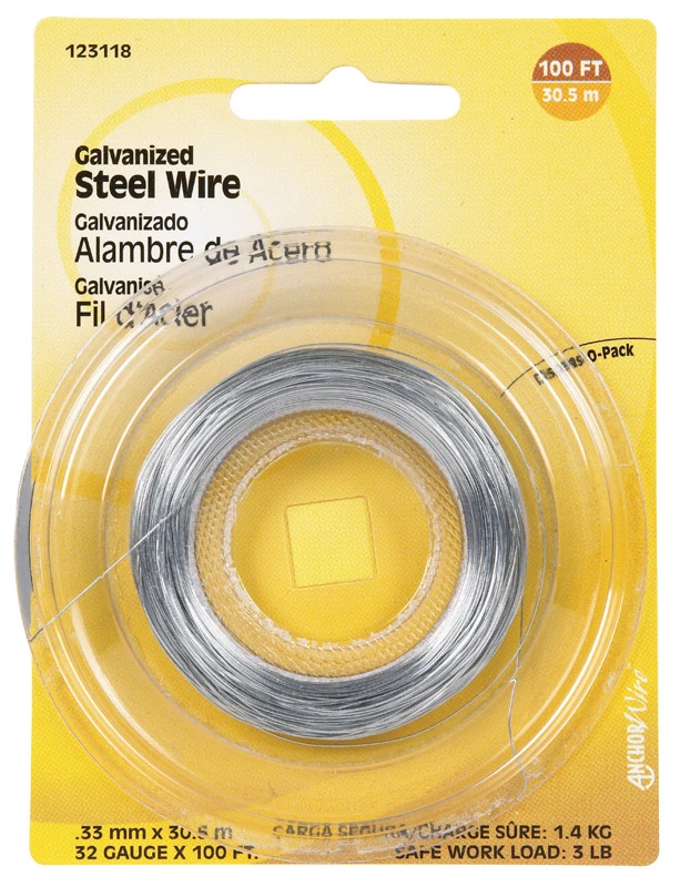 100 Ft. 32 Ga. Galvanized Steel General Purpose Wire For Crafts And Diy