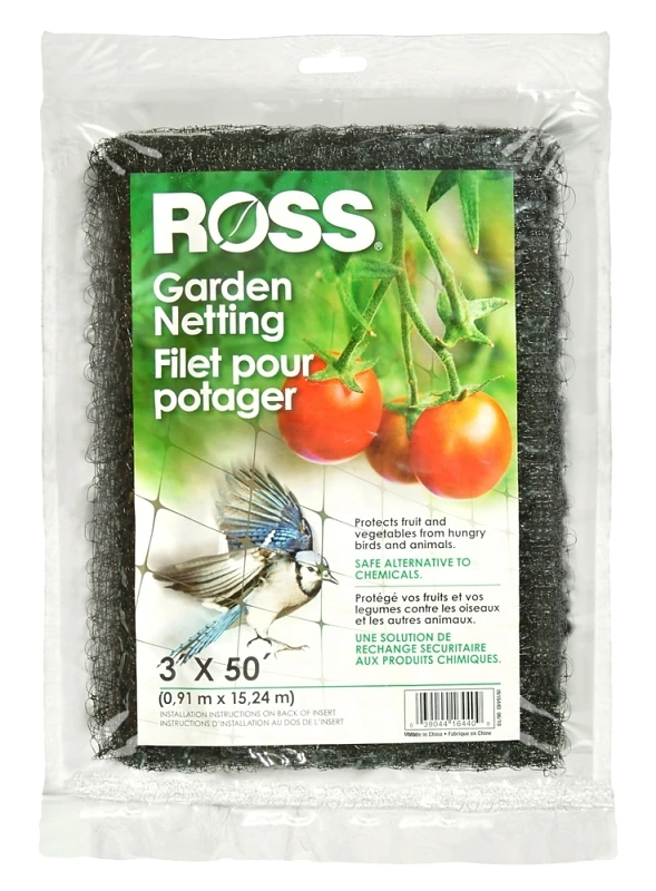 Garden Netting 3 Ft W X 50 Ft L, 1 Pk, Black Mesh, Model 16440