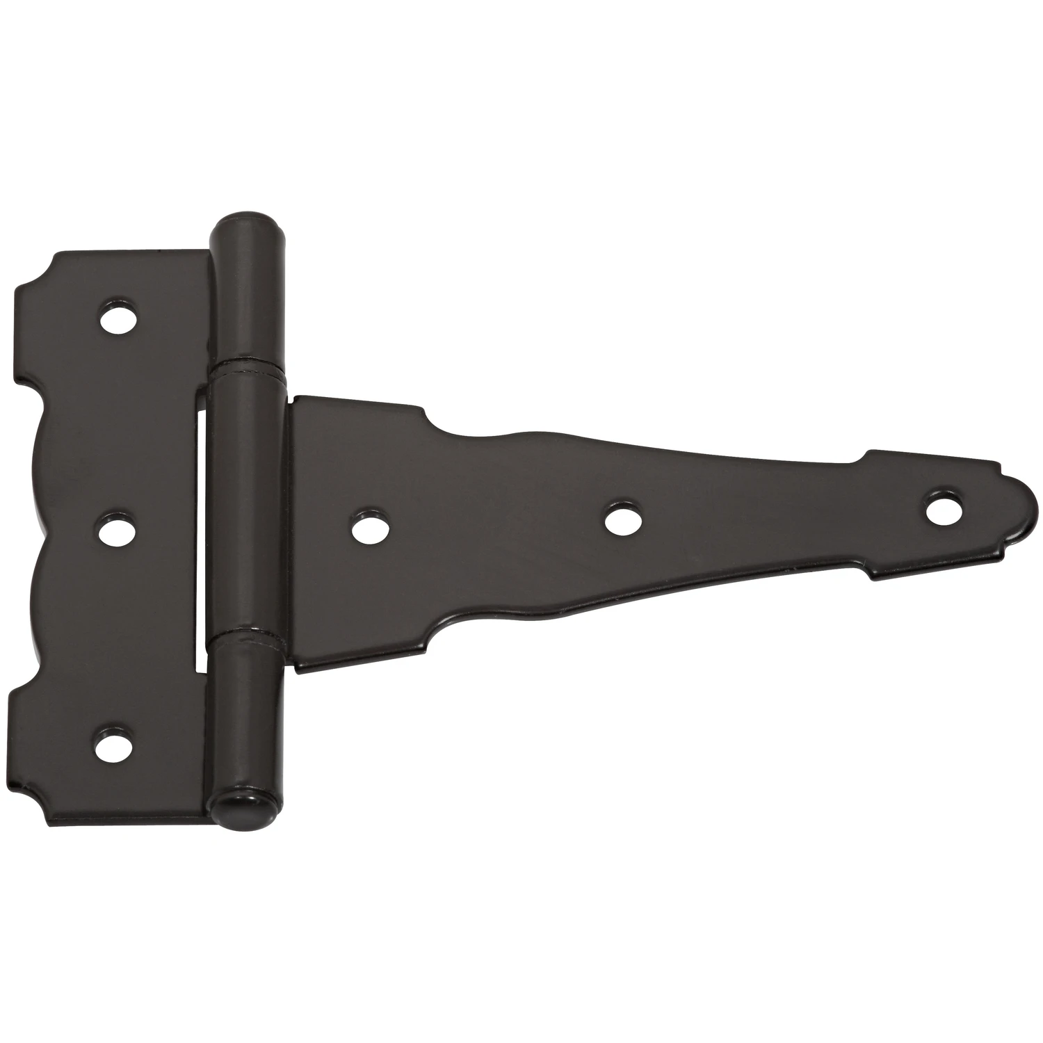 Ornamental Gate T-Hinge, Reversible, Black, 4 In.