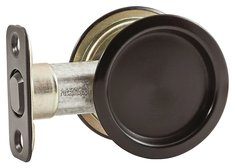 Oil Rubbed Bronze Black Steel Pocket Door Pull - Model N350-314