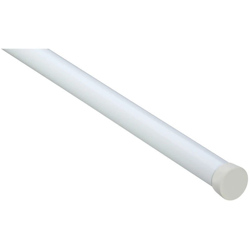 48 In. Steel Closet Rod, 1.25 In. Diameter, White Finish