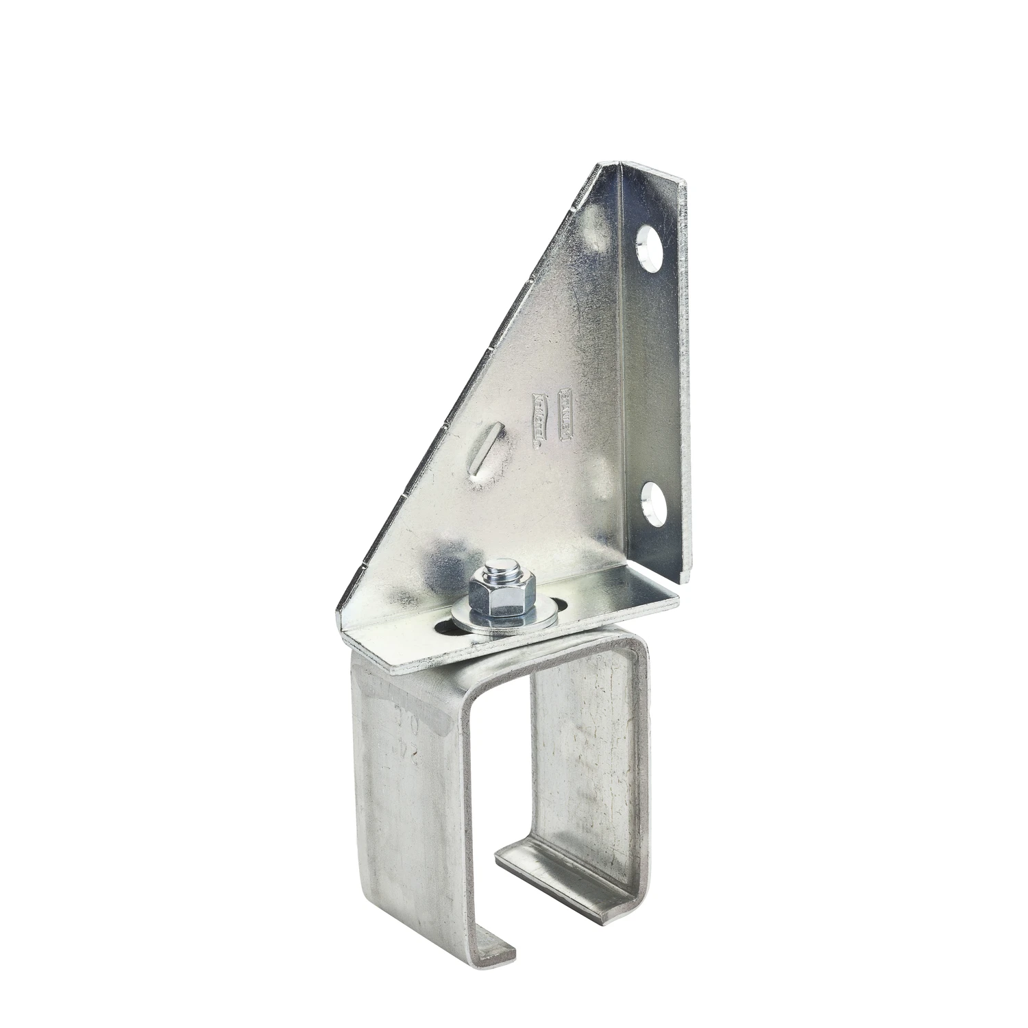 Galvanized Single Box Barn Door Bracket, Adjustable