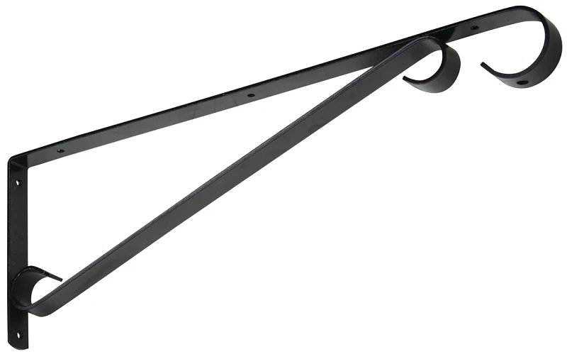 15 In. Black Steel Hanging Plant Bracket - 20 Lb Capacity
