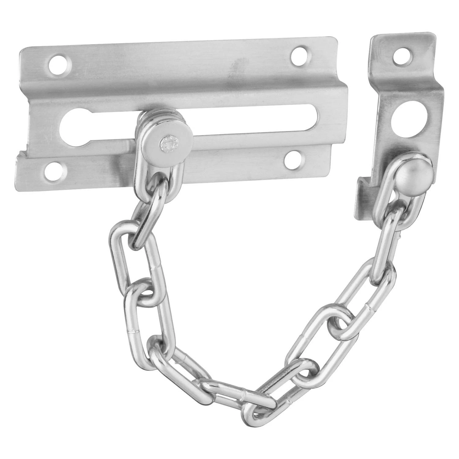 Door Chain Fastener, Satin Chrome