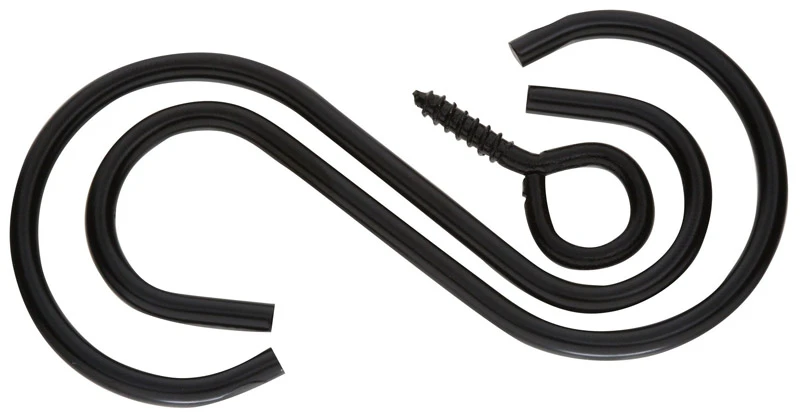 Extension Hanging Hook Kit, Black, 3-1/2 In.