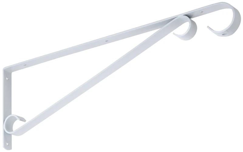 15 In. White Steel Hanging Plant Bracket - 20 Lb Capacity