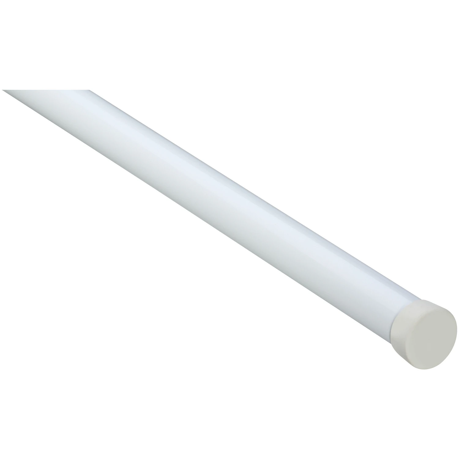 72 In. L X 1.25 In. D Steel Closet Rod - Durable White Finish