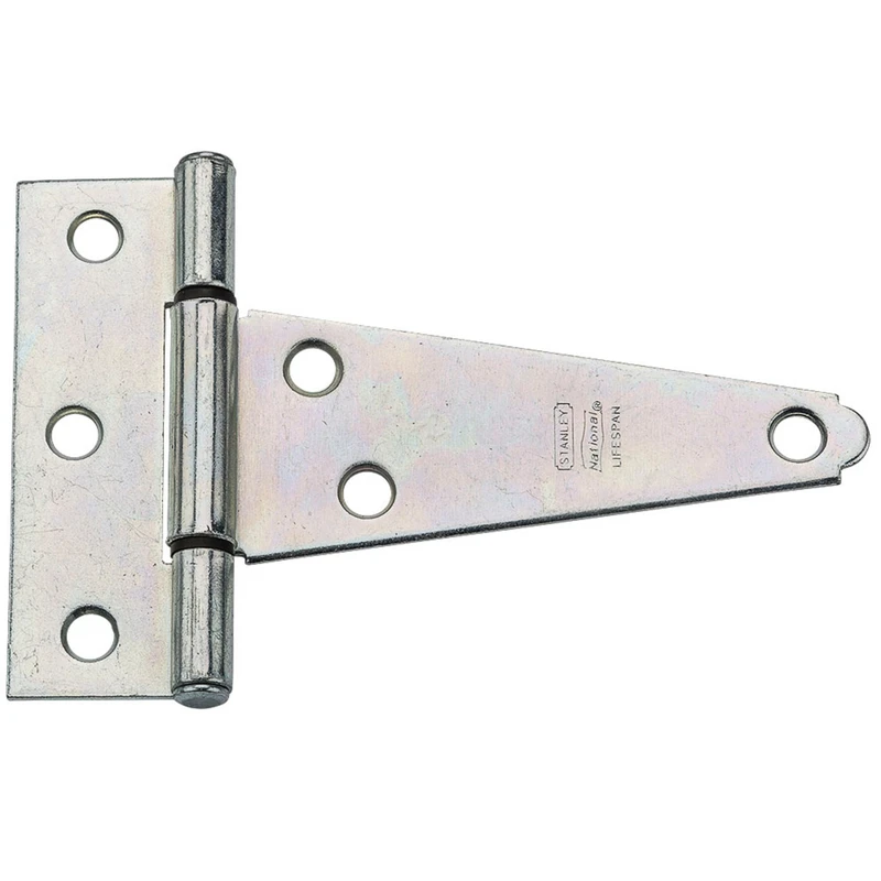 Gate T-Hinge, Extra Heavy Duty, Zinc, 4 In.