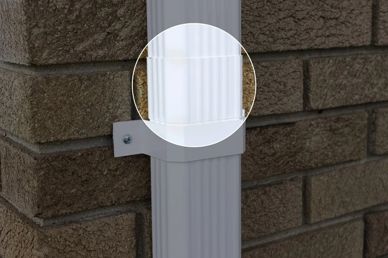 Duraspout White Vinyl Gutter Coupler Connector for 2 Inch by 3 Inch Gutters