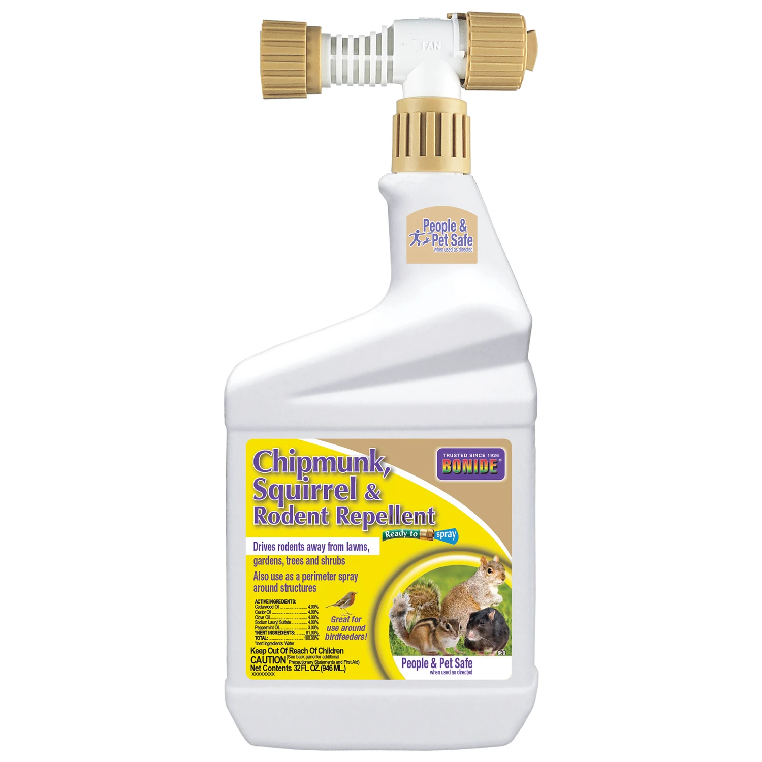 1 Qt. Ready To Spray Chipmunk, Squirrel & Rodent Repellent