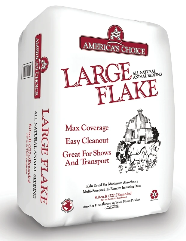 8.0 Cu. Ft. Large Flake Pine Animal Bedding For Stalls