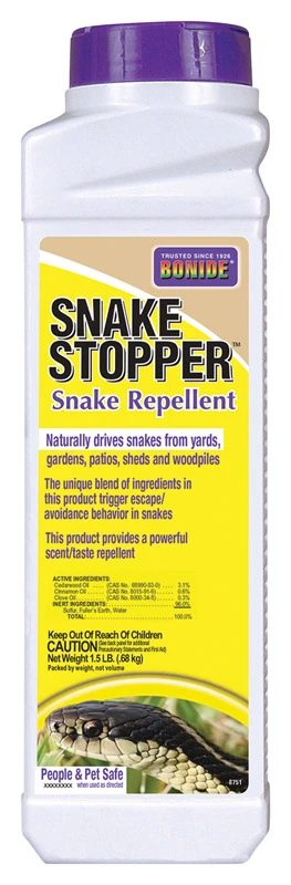 Snake Stopper Granules, 1.5 Pounds, Repellent for Outdoor Use