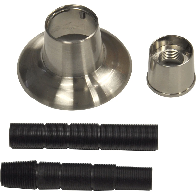 Brushed Nickel Universal Adjustable Tub & Shower Flange With Nipples