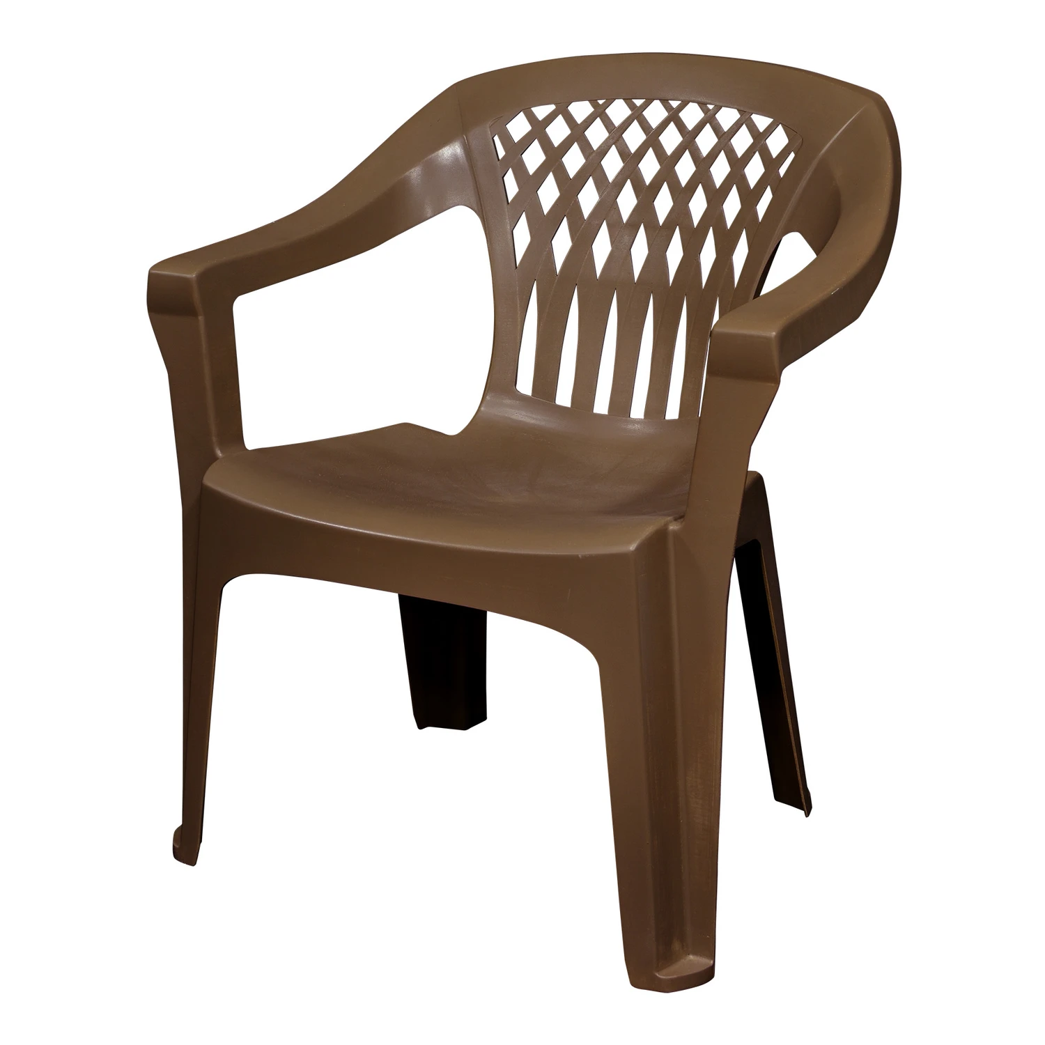 Big Easy Resin Stacking Chair in Earth Brown Color
