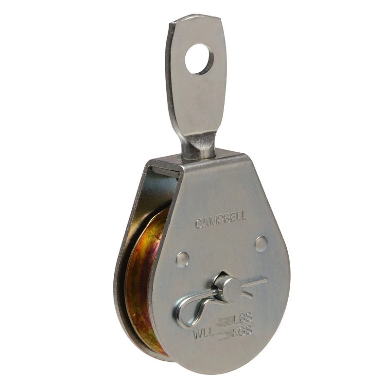 Heavy-Duty Steel Swivel Eye Pulley, 2.5 Inch Diameter