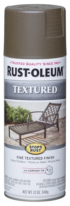 Stops Rust Textured Spray Paint, Bronze, 12 Ounce Can