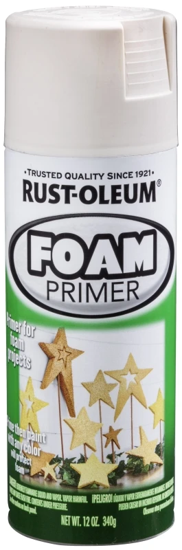Foam Spray Paint Primer, 12 Ounce Aerosol Can for Surface Preparation