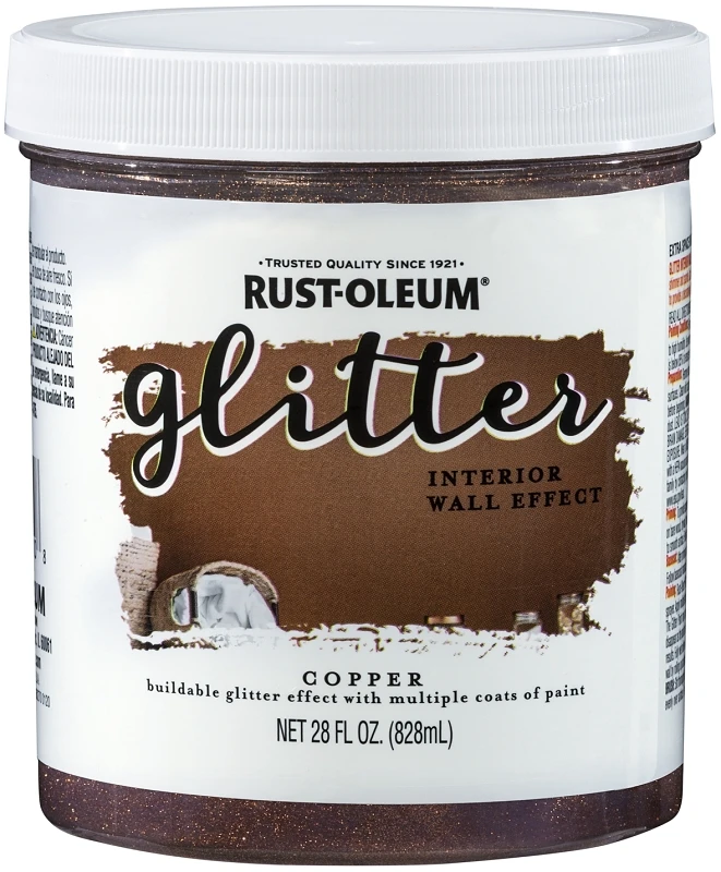 Glitter Copper Water-based Paint 28 Oz, Model 360222, Interior Use