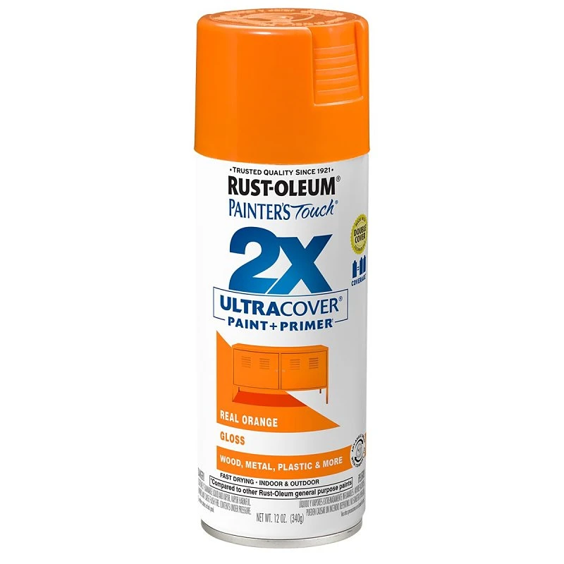Painter's Touch 2X Gloss Real Orange Spray Paint 12 Ounce Can