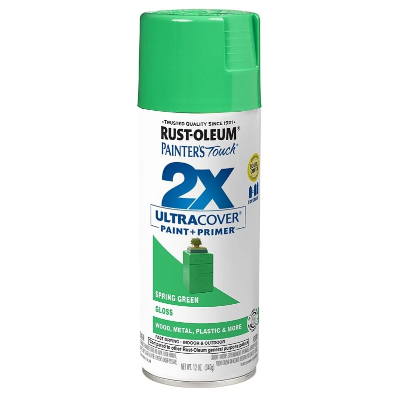 Painter's Touch 2x Ultra Cover 12 Oz. Gloss Spray Paint, Spring Green