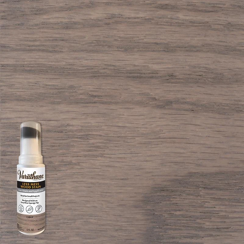 Varathane 1025698 4 oz Less Mess Water-Based Linseed Oil Emulsion Wood Stain  Gray - Pack of 4