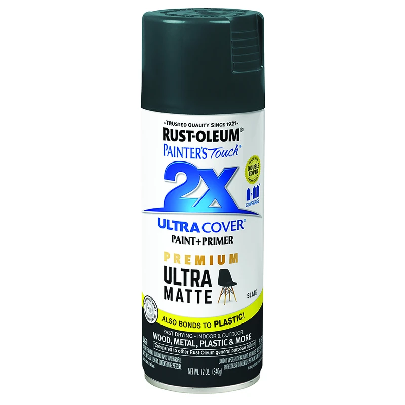 Painter's Touch 2x Ultra Cover Ultra Matte Slate Paint+primer Spray Paint 12 Oz