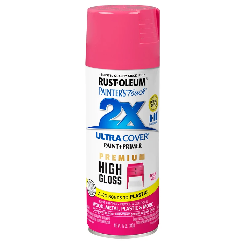 Painter's Touch 2x Ultra Cover High-gloss Desert Rose Spray Paint 12 Oz