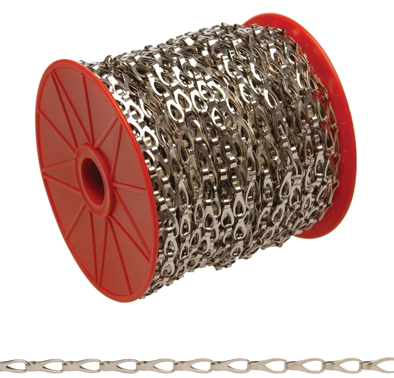 Number 2 Chrome Finish Sash Chain, 164 Feet Length