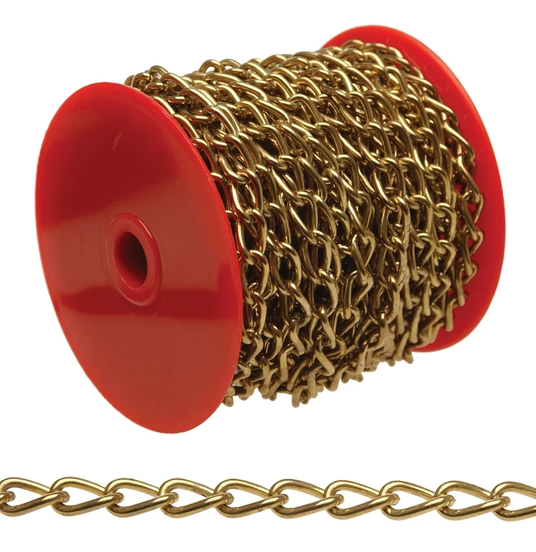 Brass Twist Chain Number 70, Eighty-Two Feet Length