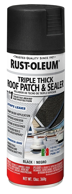 13 Oz. Triple Thick Roof Patch & Sealer Black Spray - Uv Resistant