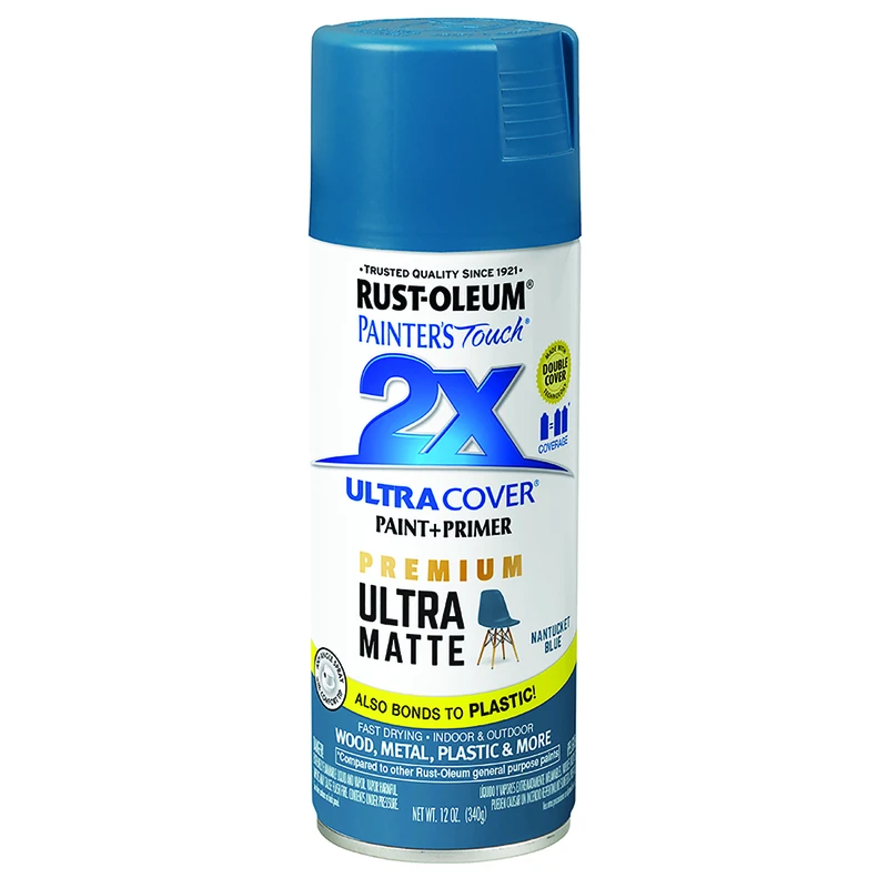 Painter's Touch 2x Ultra Cover Ultra Matte Nantucket Blue Spray Paint 12 Oz