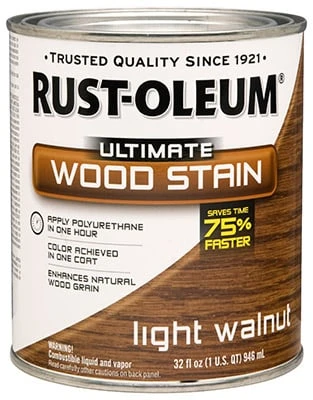 Ultimate Interior Wood Stain, Light Walnut, Quart - Exceptional Coverage