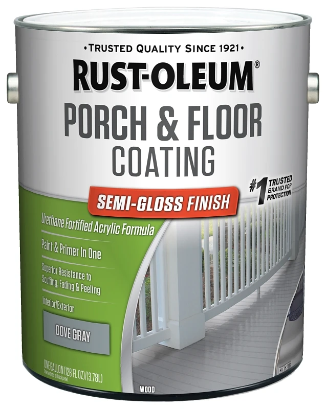 Porch & Floor Semi-gloss Dove Gray Paint And Primer 1 Gallon