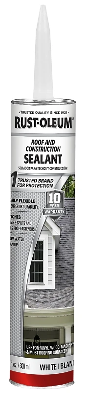 Roof and Construction Sealant, Black, 10.1 Ounce Tube
