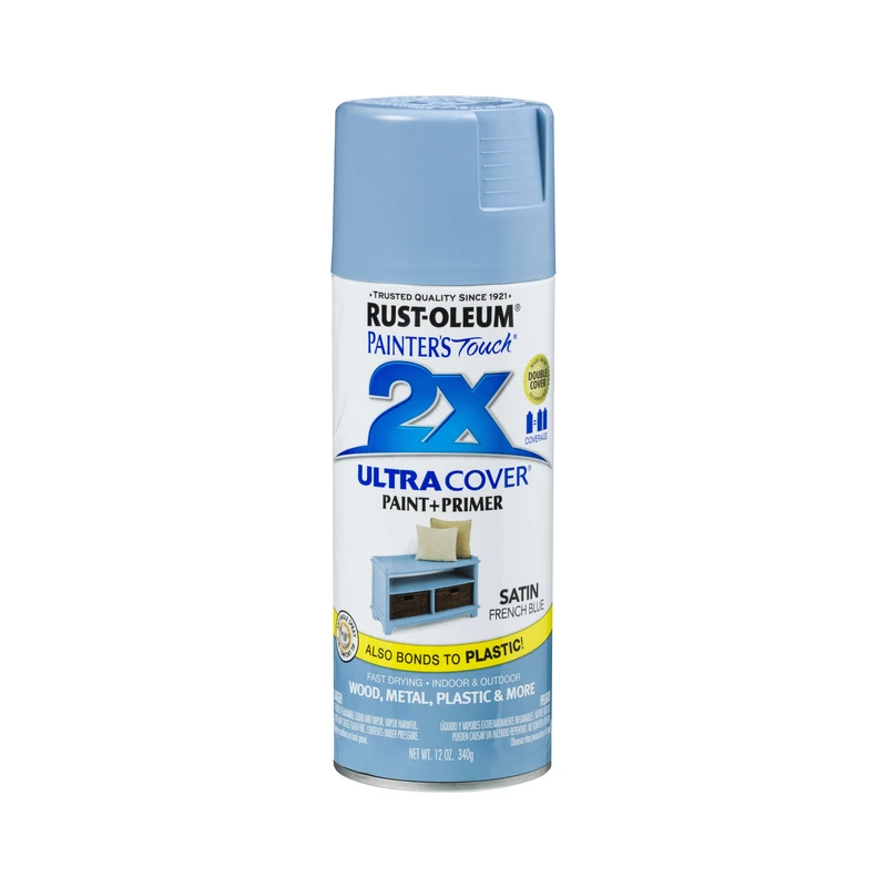 Painter's Touch 2x Ultra Cover Satin French Blue Spray Paint 12 Oz