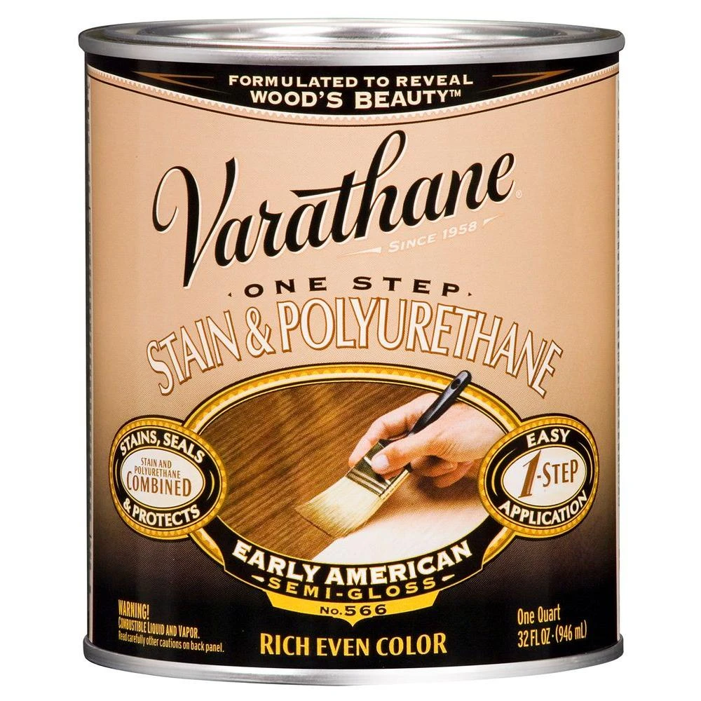 1 Quart Oil-based Semi-gloss Early American Stain & Polyurethane