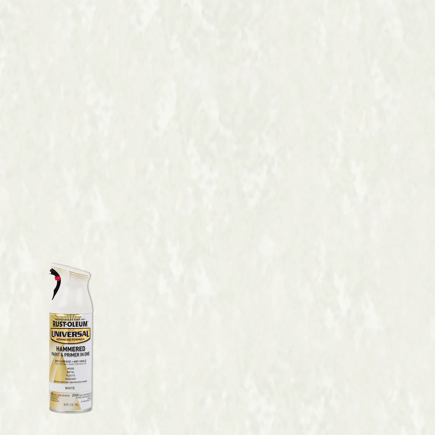 Universal Hammered White Paint + Primer Spray Paint 12 Oz