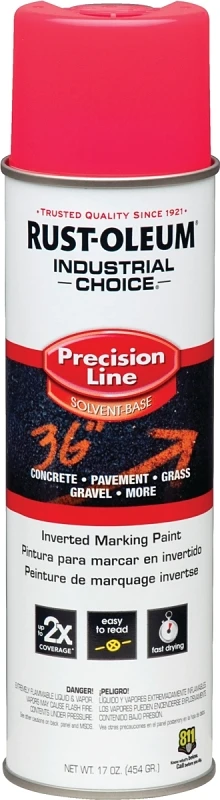 Rust-Oleum Industrial Choice Fluorescent Pink Inverted Marking Paint 17 oz