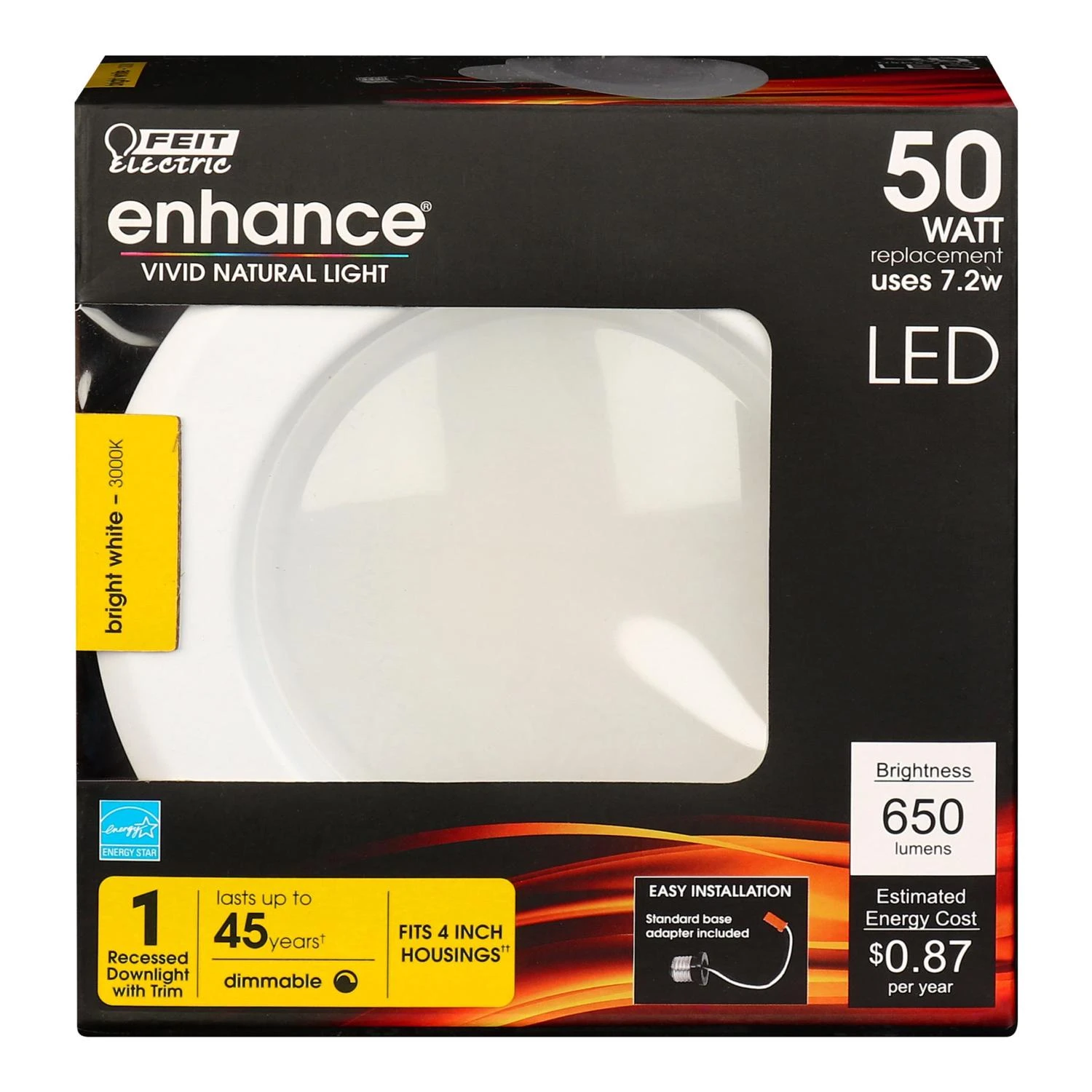 4-Inch LED Recessed Can Light, 9-Watt Energy Efficient Ceiling Fixture