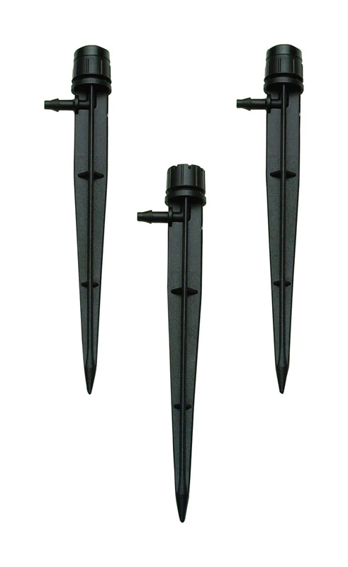 Adjustable Flow Bubbler, Full-Circle Pattern, Fan, with 1/4 in. Barbed Inlet on 5 in. Stake, 3-Pack