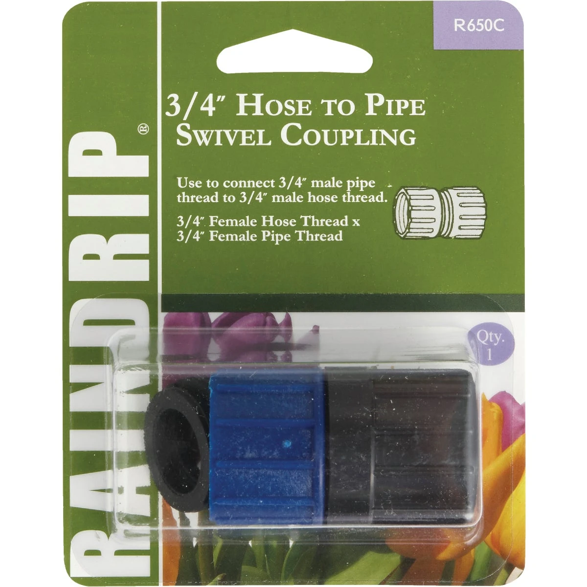 Swivel Adapter, 3/4-In. MPT x 3/4-In. MHT