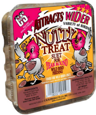 11.75 Oz. Nutty Treat Suet Cake For Wild Birds