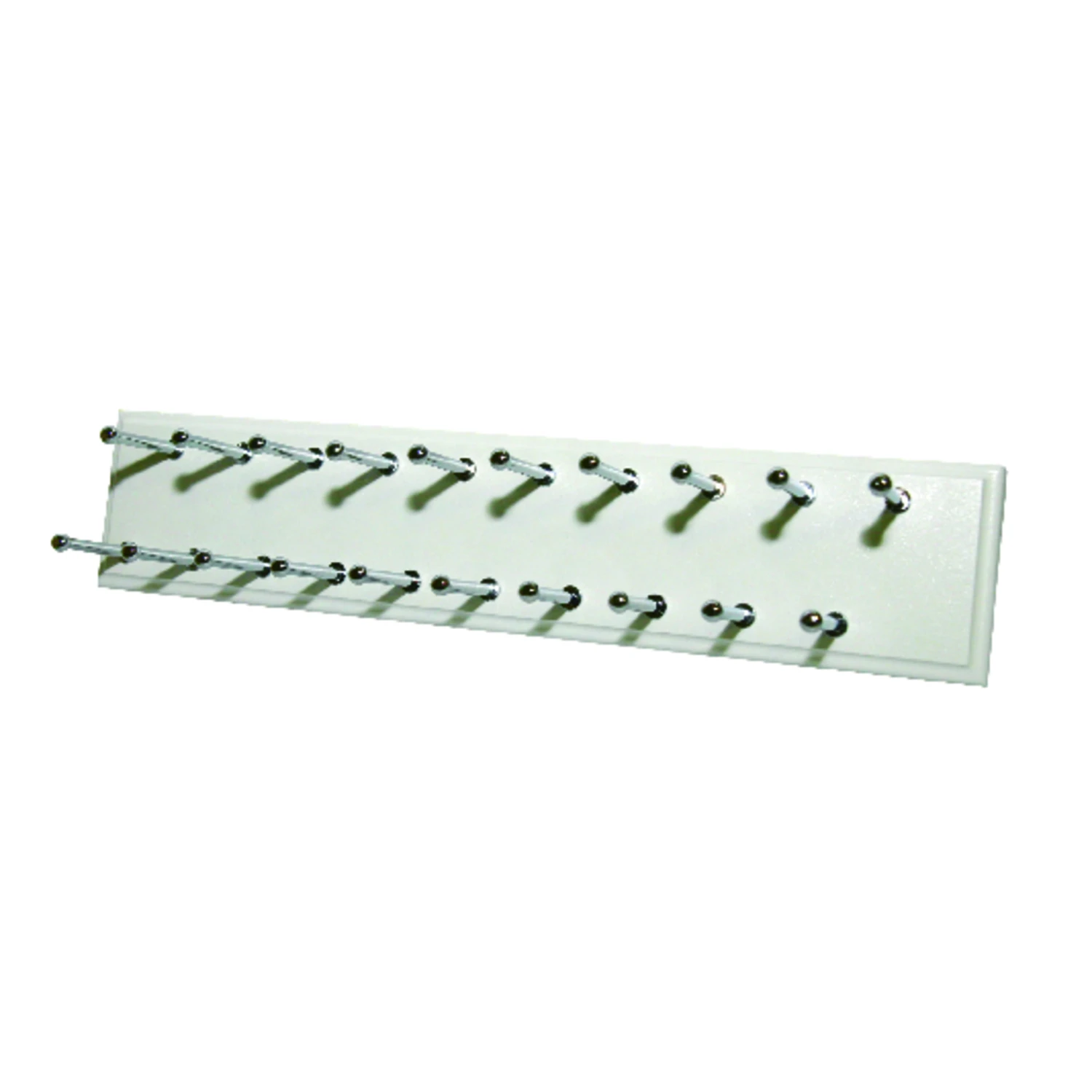 Easy Track 3 in. H X 2.5 in. W X 14 in. L Stainless Steel Sliding Tie Rack