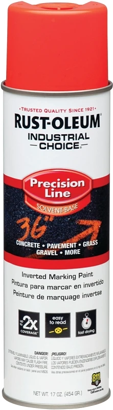 Rust-Oleum Industrial Choice Fluorescent Red Orange 17 Oz. Inverted Marking Spray Paint