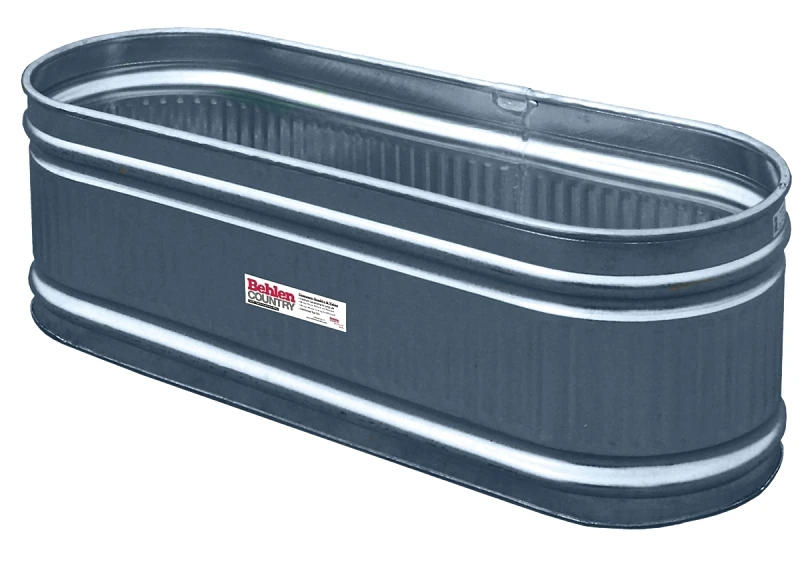 Galvanized Stock Tank, Zinc Coated, 2' X 2' X 6', 169 Gallons