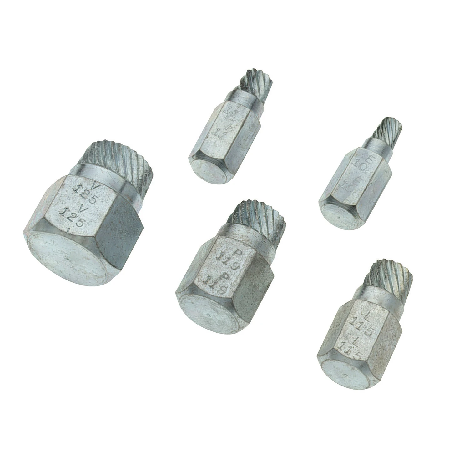 5-piece Steel Bolt Extractor Set For Broken Screws And Bolts
