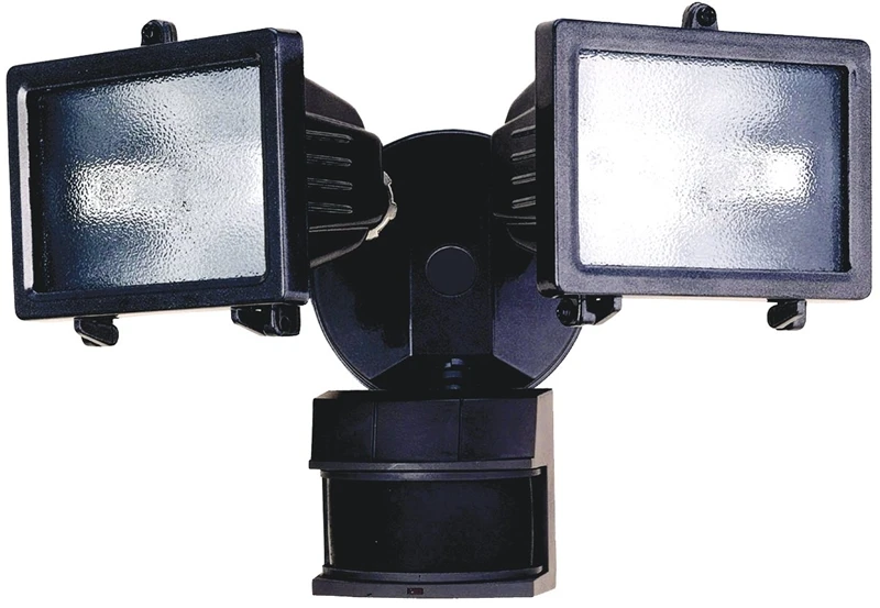 300-Watt Bronze DualBrite Halogen Flood Light with Motion Activation
