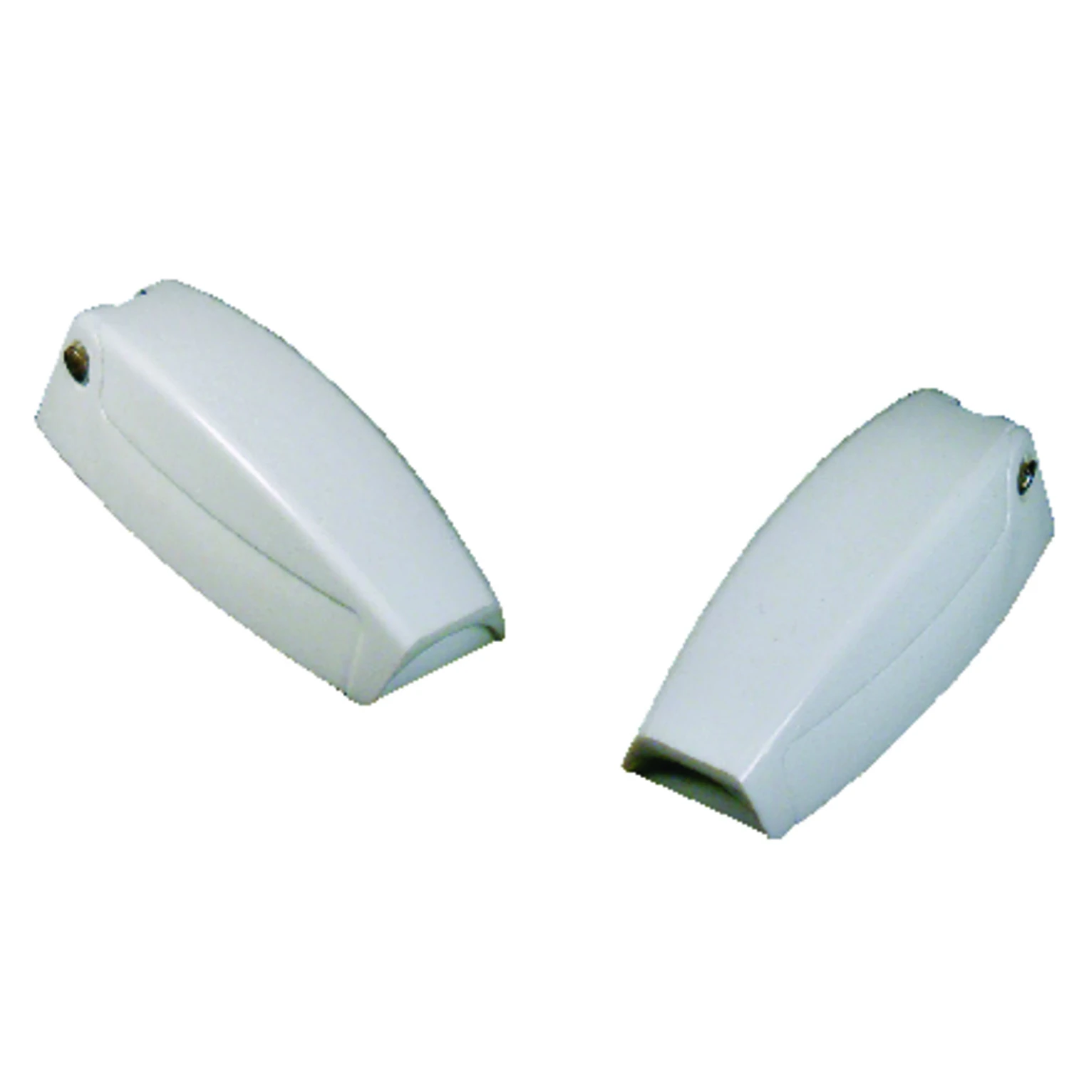 RV Baggage Door Catch, Polar White Plastic, 2-9/16 In., 2-Pk.